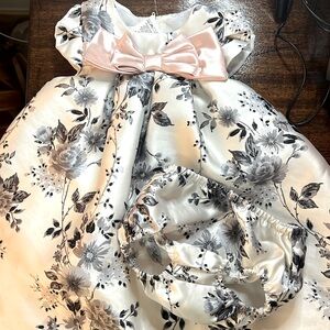 Funny Baby, Black-And-White Floral Dress